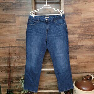 Levi's Jeans Size 32 Straight 505 High Rise Medium Dark Wash Denim Western